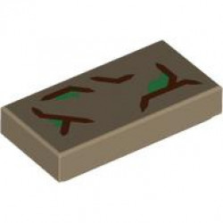 FLAT TILE 1X2, NO. 405: {пясъчно жълт}