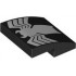 Slope, Curved 2 x 2 x 2/3 with White Spider Pattern: {черен}