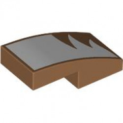 PLATE, W/ BOW 1X2X2/3, NO. 13: {умерен нуга}