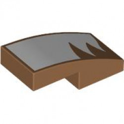 PLATE, W/ BOW 1X2X2/3, NO. 12: {умерен нуга}