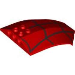 SHELL 6X8X2 W/ BOW, ANGLE, NO. 3: {ярко червен}