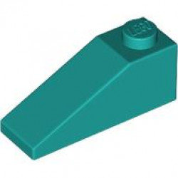 ROOF TILE 1X3/25°: {ярко синьо-зелен}