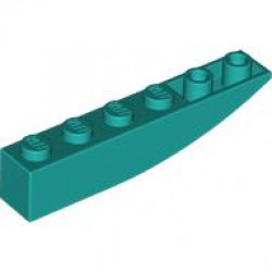 BRICK 1X6 W/BOW, REV.: {ярко синьо-зелен}