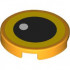 FLAT TILE 2X2, ROUND, NO. 1301: {огнено жълто-оранжев}