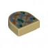 FLAT TILE 1X1, 1/2 CIRCLE, NO. 49: {тухлено жълт}