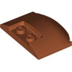 PLATE W. BOW 3X4X2/3 W. KNOBS: {тъмно оранжев}