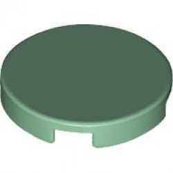 FLAT TILE 2X2, ROUND: {пясъчно зелен}