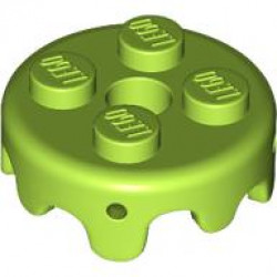 DESIGN PLATE 2X2, W/1.5 HOLE: {ярко жълто-зелен}