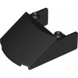 WINDSCREEN 4X5X1, 1/3 W/ STUDS: {черен}