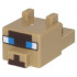 Creature Head Pixelated with Ears, Nose, and Face with Blue Eyes and Dark Brown Nose and Face Pattern (Minecraft Cat): {пясъчно жълт}