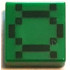 Tile 1 x 1 with Pixelated Dark Green Squares and Lines Pattern (Minecraft Baby Turtle Shell): {тъмно зелен}