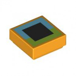 FLAT TILE 1X1, NO. 305: {огнено жълто-оранжев}