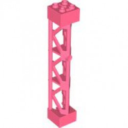 LATTICE TOWER 2X2X10 W/CROSS: {пъстро коралов}