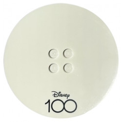 Tile, Round 8 x 8 with 4 Studs in Center with Black 'DISNEY 100' Pattern: {бял}