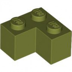 BRICK CORNER 1X2X2: {маслинено зелен}