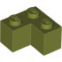 BRICK CORNER 1X2X2: {маслинено зелен}
