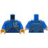 Torso Armor Plates over Dark Blue Tunic, Gold Trim and Ninjago Logogram Letter J, 'JAY' on Back Pattern / Blue Arms / Pearl Gold Hands: {ярко син}