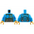 Torso Armor Plates over Pearl Dark Gray Tunic, Gold Trim and Ninjago Logogram Letter N, 'NYA' on Back Pattern / Dark Azure Arms / Pearl Gold Hands: {тъмно небесносин}