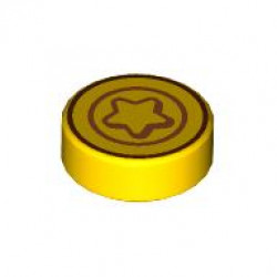 FLAT TILE 1X1, ROUND, NO. 282: {ярко жълт}