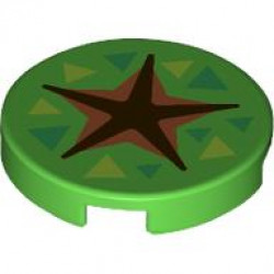 FLAT TILE 2X2, ROUND, NO. 1303: {ярко зелен}