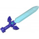 Minifigure, Weapon Sword, Greatsword with Ornate Hilt with Molded Satin Trans-Light Blue Blade and Gem Pattern (The Legend of Zelda Master Sword): {светло виолетов}