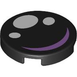 FLAT TILE 2X2, ROUND, NO. 1289: {черен}