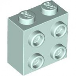 BRICK 1X2X1 2/3 W/4 KNOBS: {аквамарин}