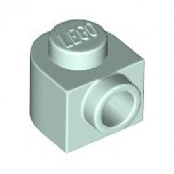 PLATE 1X1X2/3, W/ 1 KNOB, ROUNDED: {аквамарин}
