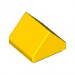 ROOF TILE 1X1, DEG. 45, W/O KNOBS: {ярко жълт}