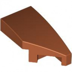 RIGHT PLATE 1X2, W/ BOW, 45 DEG. CUT: {тъмно оранжев}