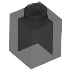 BRICK 1X1: {прозрачно черен}