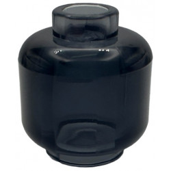 Minifigure, Head (Plain): {прозрачно черен}
