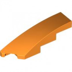 BRICK 1X4X1, HALF BOW W/ CUT, LEFT: {ярко оранжев}