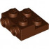 PLATE 2X2X2/3 W/ 2. HOR. KNOB: {червеникаво-кафяв}