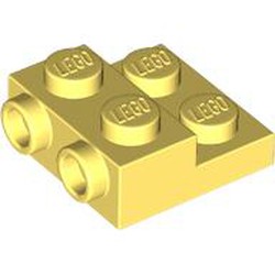 PLATE 2X2X2/3 W/ 2. HOR. KNOB: {студено жълт}