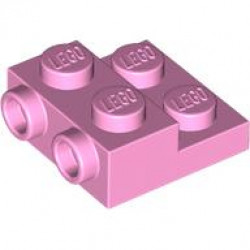 PLATE 2X2X2/3 W/ 2. HOR. KNOB: {светло пурпурен}