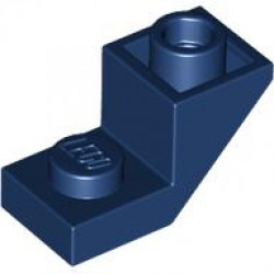 ROOF TILE 1X2, INVERTED, DEG. 45, W/ CUT: {земно син}
