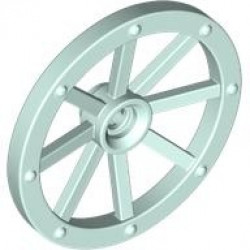 Wheel Wagon Large 33mm D., Hole Notched for Wheels Holder Pin: {аквамарин}