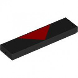 FLAT TILE 1X4, NO. 201: {черен}