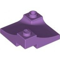 Arch 3 x 3 Inverted Corner with Raised Hollow Stud: {умерено лавандулов}