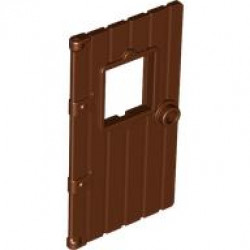 DOOR, W/ WINDOW, 1X4X6, NO. 1: {червеникаво-кафяв}