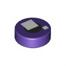 FLAT TILE 1X1, ROUND, NO. 268: {светло виолетов}