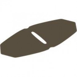 Minifigure Poncho Cloth with Rounded Edges, Symmetric: {пясъчно жълт}