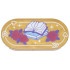 Tile, Round 2 x 4 Oval with Red Roses with Dark Purple Leaves, Medium Blue and Dark Purple Books with White Pages, Arrows with Hearts Pattern: {топло златист}