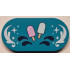 Tile, Round 2 x 4 Oval with Bright Pink and Light Aqua Popsicles, Dark Blue Drops, White Ornaments and Sparkles Pattern: {ярко синьо-зелен}