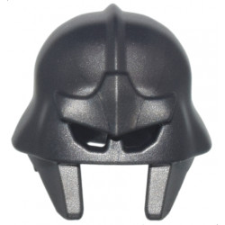 Minifigure, Headgear Helmet Castle / Fantasy with Rivets, Mask with Eye Holes and Straight Cheek Protection: {титаниево метален}