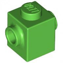 BRICK 1X1 W. 2 KNOBS: {ярко зелен}