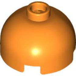 Крайна тухличка 2X2 : {ярко оранжев}