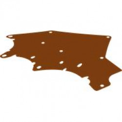 Крило на дракон, Плат, Ляво, Раздрано, 25 x 19 (Dungeons & Dragons Cinderhowl): {червеникаво-оранжев}