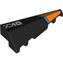 RIGHT ROOF TILE 2X5, 45 DEG., NO. 1: {черен}